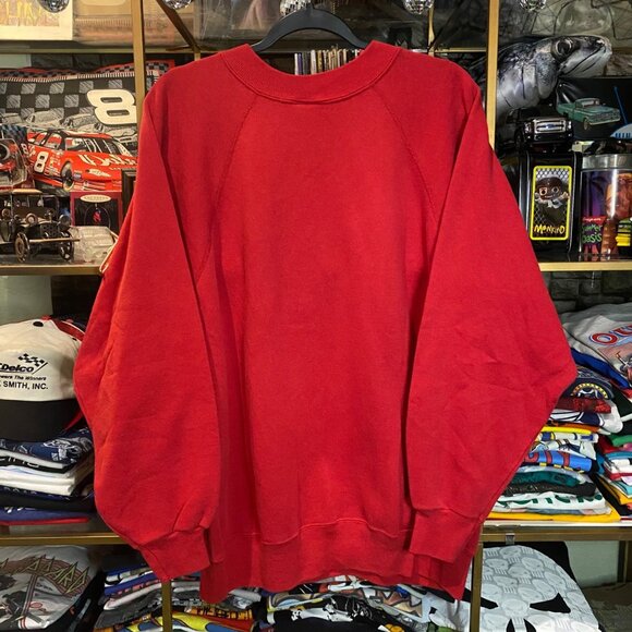 Vintage 90s Ultra Sweats Red Christmas Sweater XL Mistletoe Maniac Polar Bear De - Picture 2 of 4